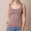 Bamboo Double Layered Tank Top - Mocha