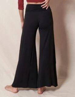 Bamboo Flare Pants - Black -Sivana Spirit Shop sivana bamboo flare pants 31097626755255