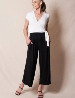 Bamboo Flowy Crop Pants -Sivana Spirit Shop sivana bamboo flowy crop pants 32653393985719