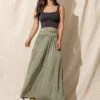 Bamboo Maxi Skirt - Sage