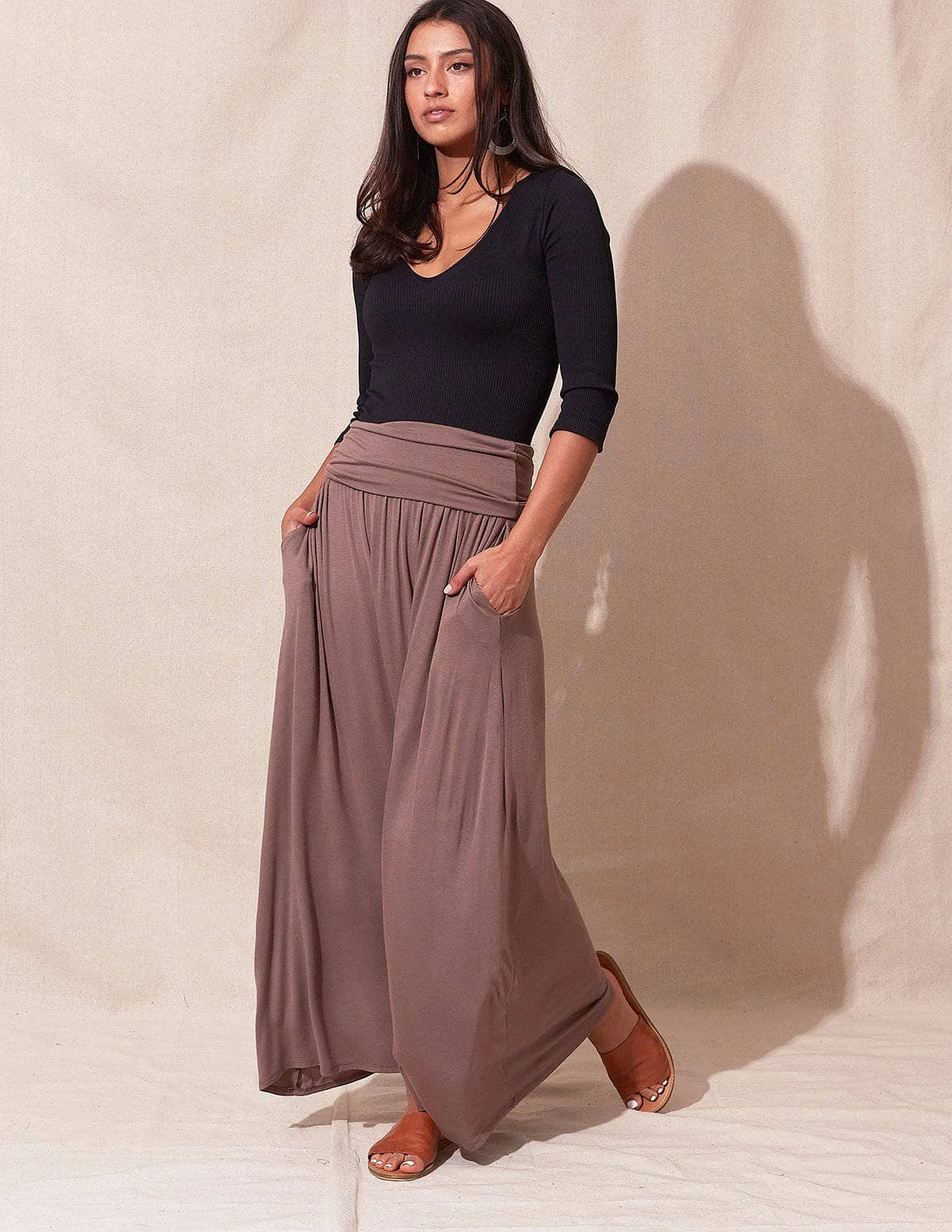 Bamboo Maxi Skirt - Mocha 1 Bamboo Maxi Skirt - Mocha