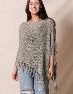 Handwoven Riva Knit Fringe Poncho -Sivana Spirit Shop sivana handwoven riva knit fringe poncho 31937837596855