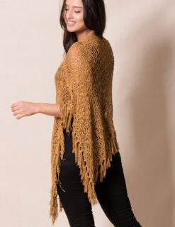 Handwoven Riva Knit Fringe Poncho -Sivana Spirit Shop sivana handwoven riva knit fringe poncho 31937837695159