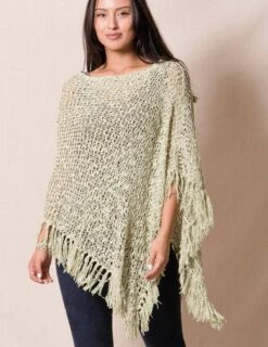 Handwoven Riva Knit Fringe Poncho -Sivana Spirit Shop sivana handwoven riva knit fringe poncho 31937837793463