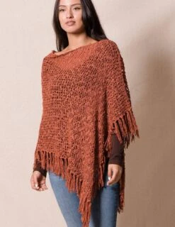 Handwoven Riva Knit Fringe Poncho -Sivana Spirit Shop sivana handwoven riva knit fringe poncho 31937837826231