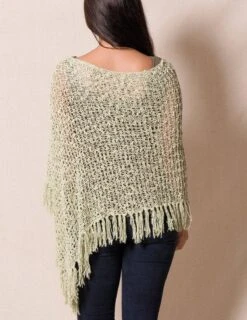 Handwoven Riva Knit Fringe Poncho -Sivana Spirit Shop sivana handwoven riva knit fringe poncho 31937837858999