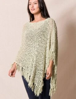 Handwoven Riva Knit Fringe Poncho -Sivana Spirit Shop sivana handwoven riva knit fringe poncho 31937924628663