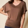 Bamboo Dolman Tunic - Chocolate