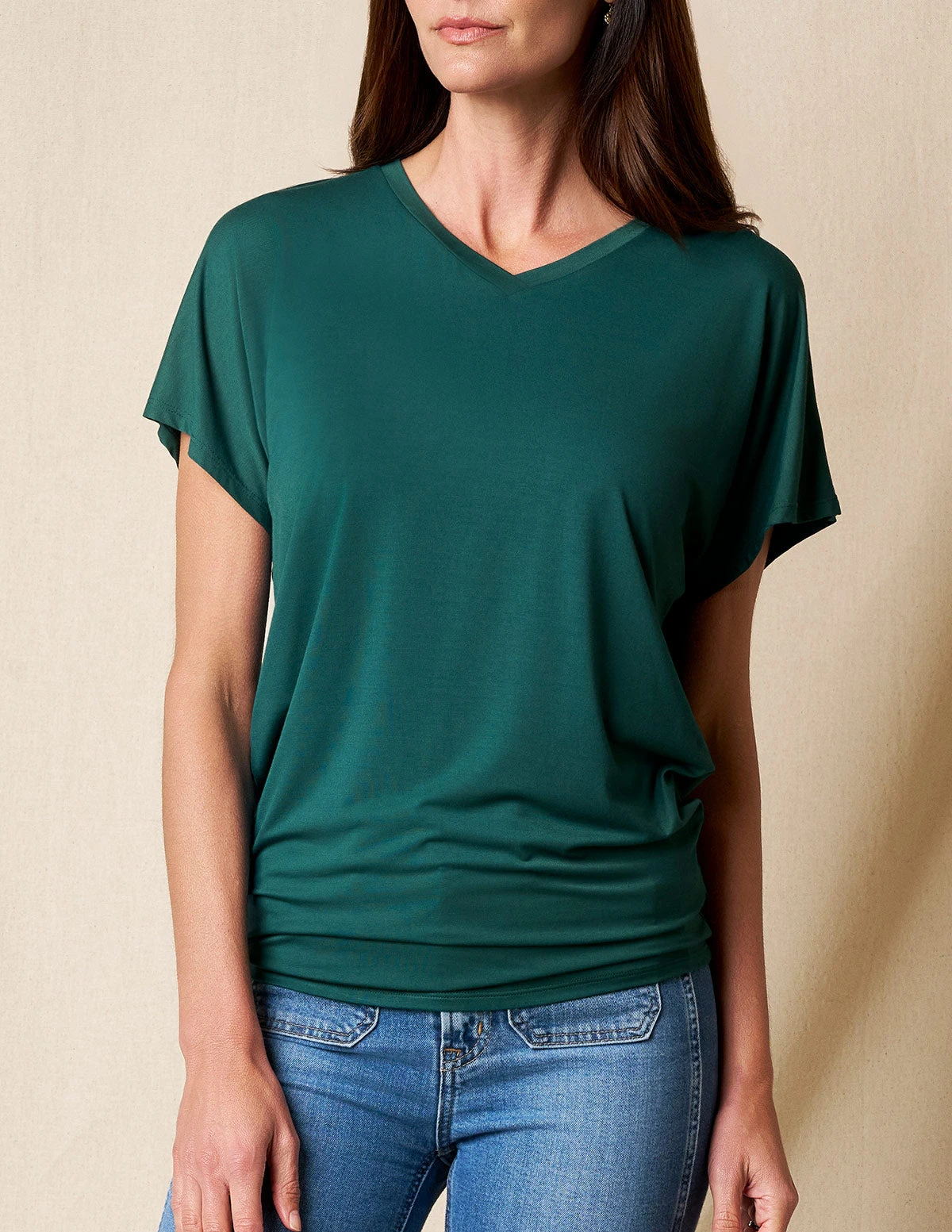 Bamboo Dolman Tunic - Teal 1 Bamboo Dolman Tunic - Teal