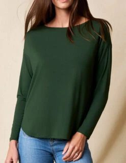 Bamboo Dolman Long Sleeve Tee - Woodland