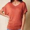 Bamboo Dolman Tunic - Rust