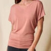 Bamboo Dolman Tunic - Rosewater