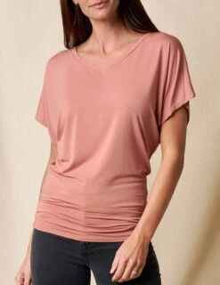 Bamboo Dolman Tunic - Rosewater