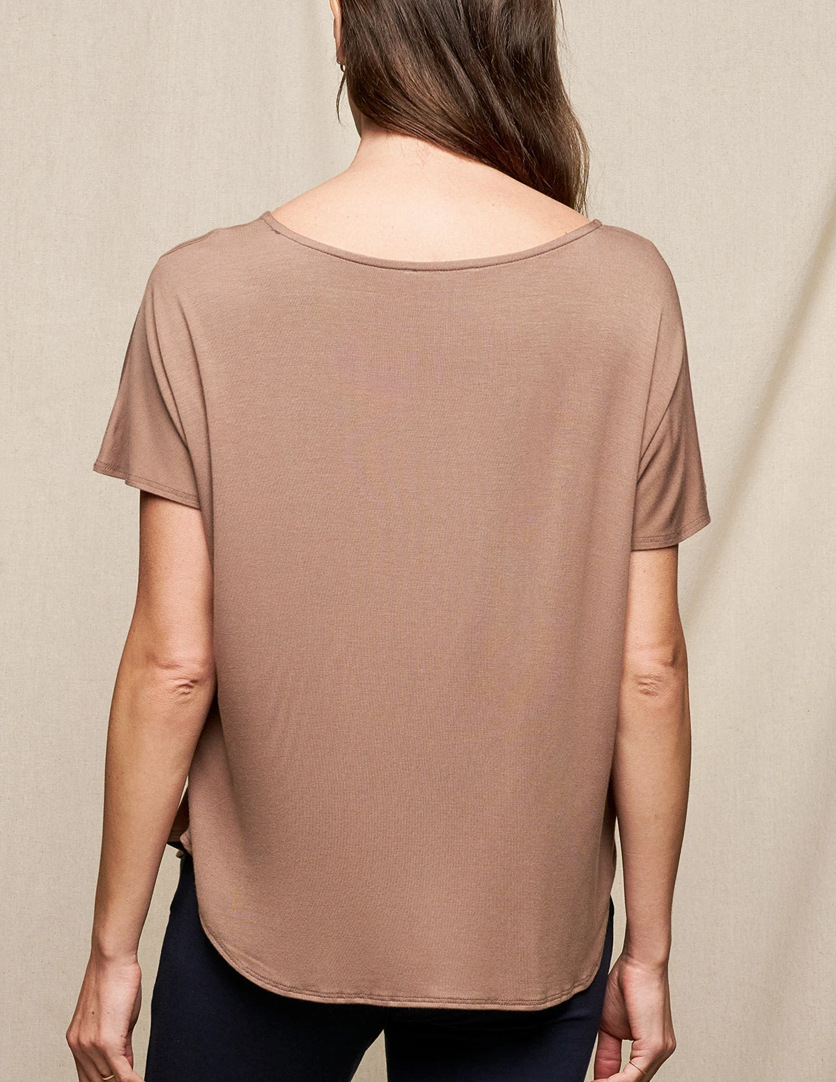 Bamboo Dolman Tee - Mocha 2 Bamboo Dolman Tee - Mocha - Image 2