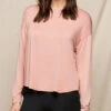 Bamboo Dolman Long Sleeve Tee - Rosewater