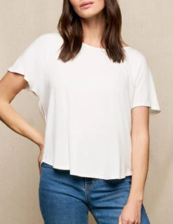 Bamboo Dolman Tee - Soft White -Sivana Spirit Shop sivana02131836 final
